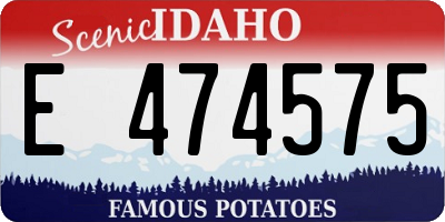 ID license plate E474575
