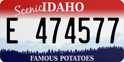 ID license plate E474577
