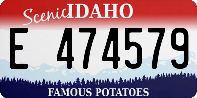 ID license plate E474579