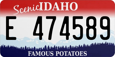 ID license plate E474589