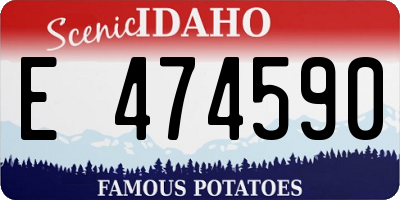 ID license plate E474590