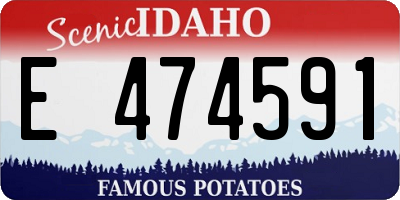 ID license plate E474591