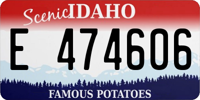 ID license plate E474606