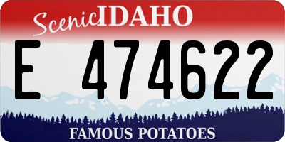 ID license plate E474622