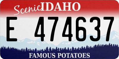 ID license plate E474637