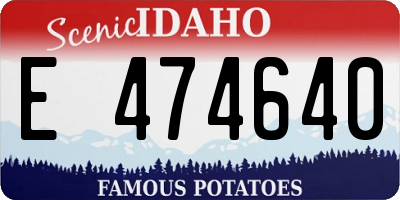 ID license plate E474640