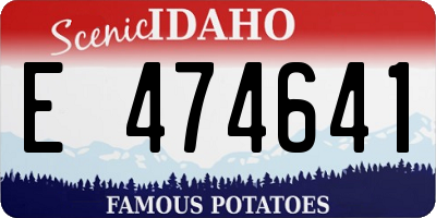 ID license plate E474641