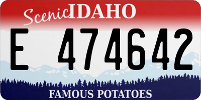 ID license plate E474642
