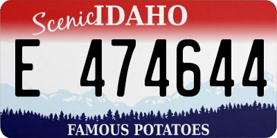 ID license plate E474644