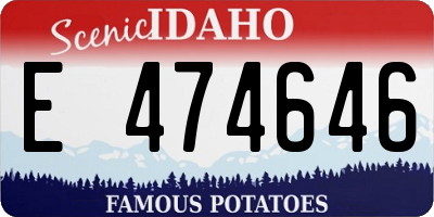 ID license plate E474646