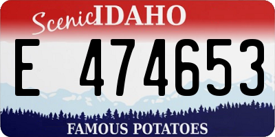 ID license plate E474653
