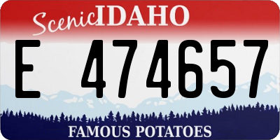 ID license plate E474657