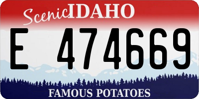 ID license plate E474669