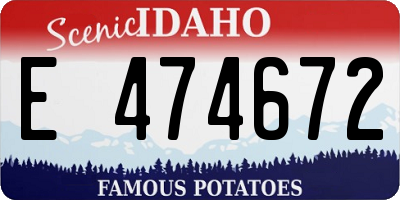 ID license plate E474672
