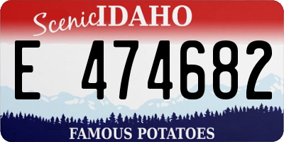 ID license plate E474682