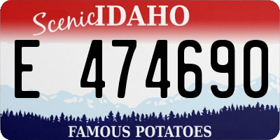 ID license plate E474690