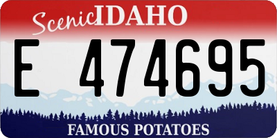 ID license plate E474695