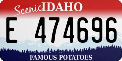 ID license plate E474696
