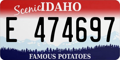 ID license plate E474697