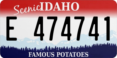 ID license plate E474741