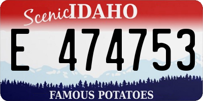 ID license plate E474753