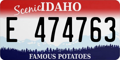 ID license plate E474763