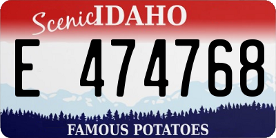 ID license plate E474768