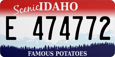 ID license plate E474772