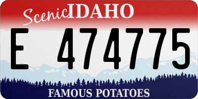 ID license plate E474775