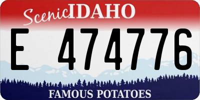 ID license plate E474776