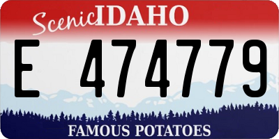 ID license plate E474779