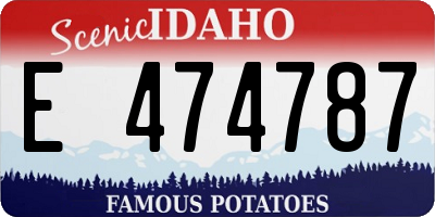 ID license plate E474787