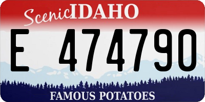 ID license plate E474790