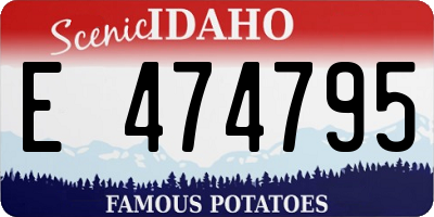 ID license plate E474795
