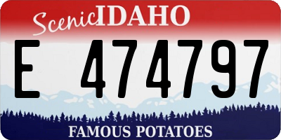 ID license plate E474797