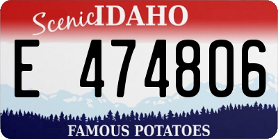 ID license plate E474806