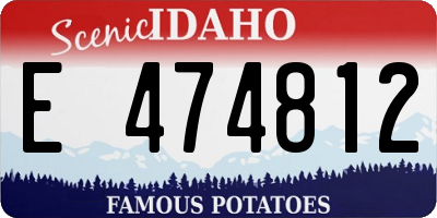 ID license plate E474812