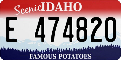 ID license plate E474820
