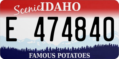 ID license plate E474840