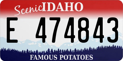 ID license plate E474843