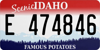 ID license plate E474846