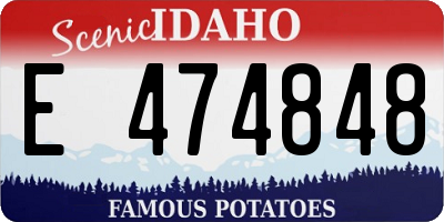 ID license plate E474848