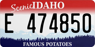 ID license plate E474850