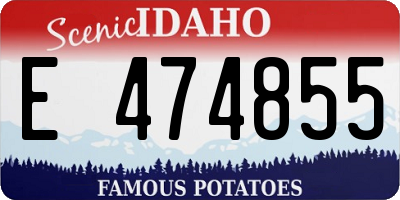 ID license plate E474855