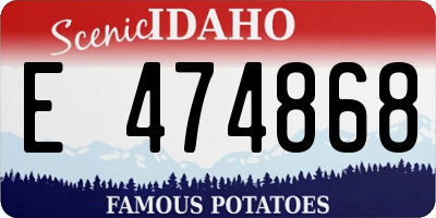 ID license plate E474868