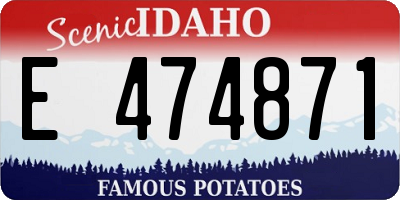 ID license plate E474871