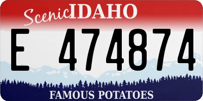 ID license plate E474874