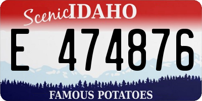 ID license plate E474876