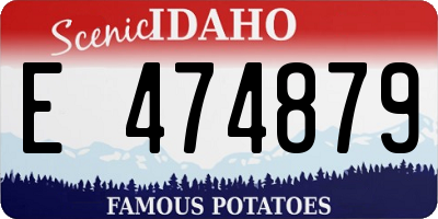ID license plate E474879