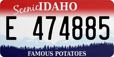 ID license plate E474885